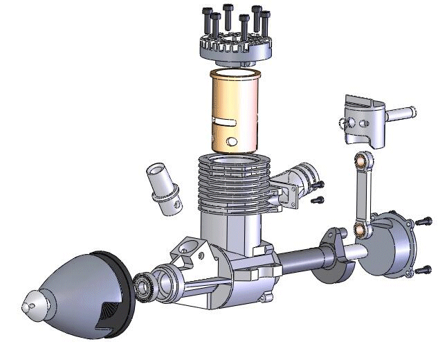 front exploded view